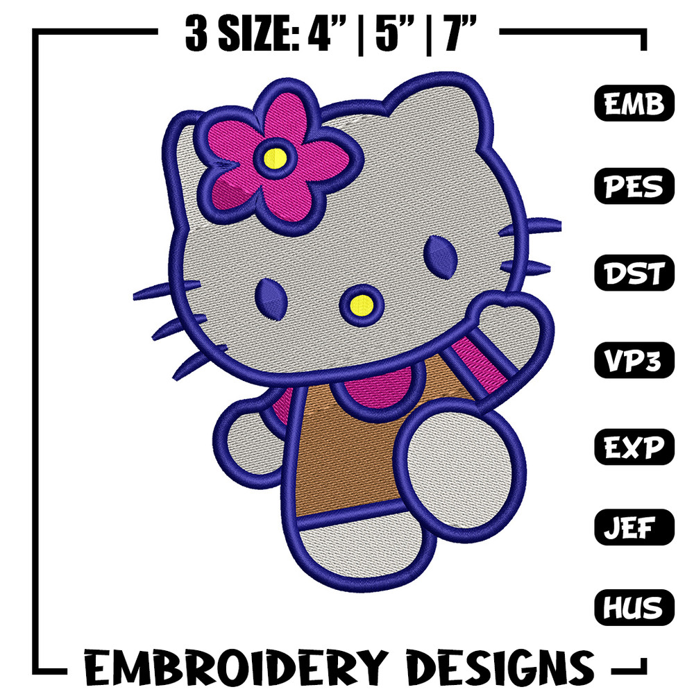 Hello kitty embroidery design, Kitty embroidery, Embroidery file,Embroidery shirt, Emb design, Digital download.jpg