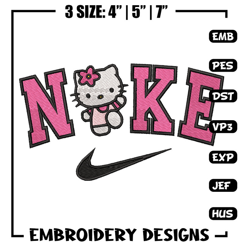 Hello Kitty Nike embroidery design, Hello Kitty embroidery, nike design, logo design, logo shirt, Digital download.jpg