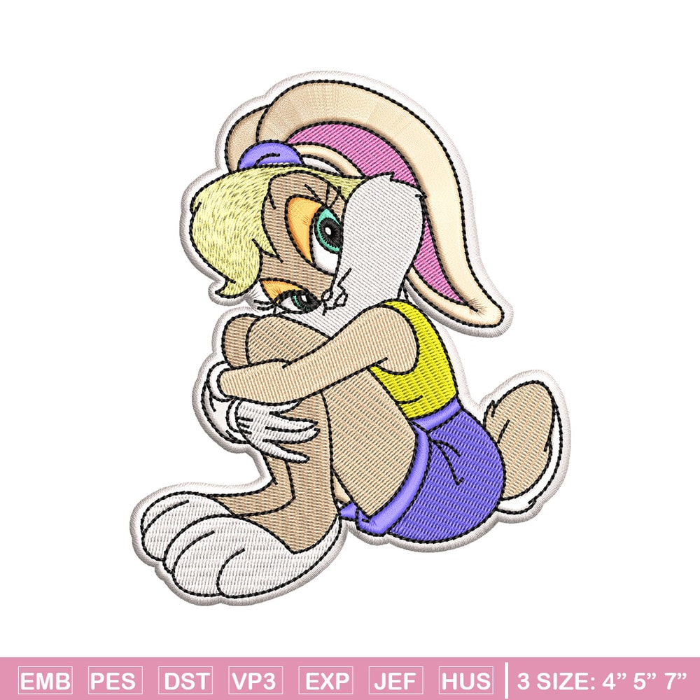 Bunny lady embroidery design, Cartoon embroidery, Embroidery file, Embroidery shirt, Emb design, Digital download.jpg