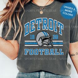 Detroit Lions Comfort Colors Shirt, Trendy Vintage Retro 80s Style Football Tshirt