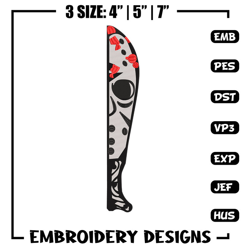 Knife horror embroidery design, Horror embroidery, Embroidery file,Embroidery shirt, Emb design, Digital download.jpg