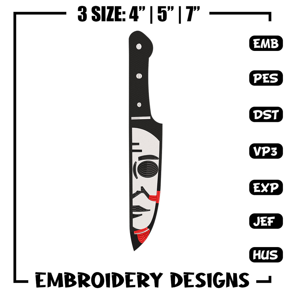 Knife horror movie embroidery design, Horror embroidery, Embroidery file,Embroidery shirt, Emb design, Digital download.jpg