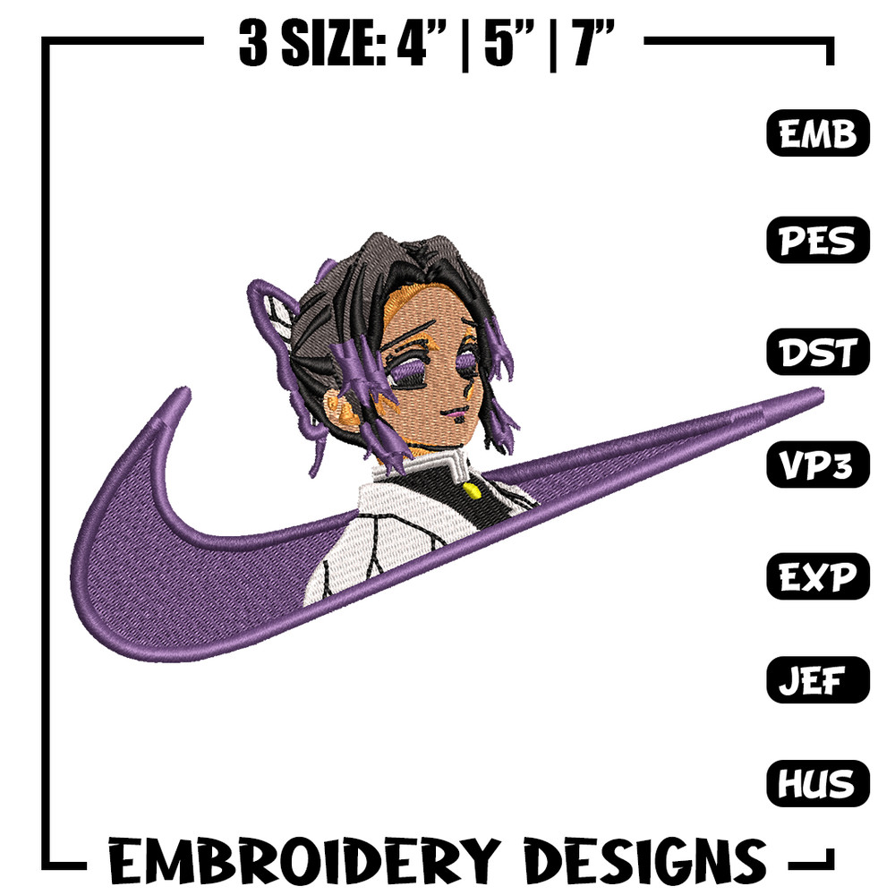 Kochou Shinobu Nike embroidery design, Kimetsu no Yaiba embroidery, Nike design, anime design, Digital download.jpg