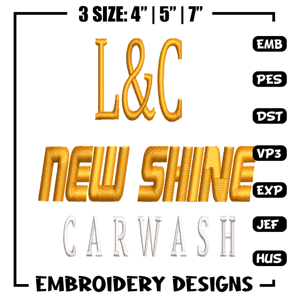 L&C New shine embroidery design, L&C New shine embroidery, logo design, embroidery file, logo shirt, Digital download..jpg