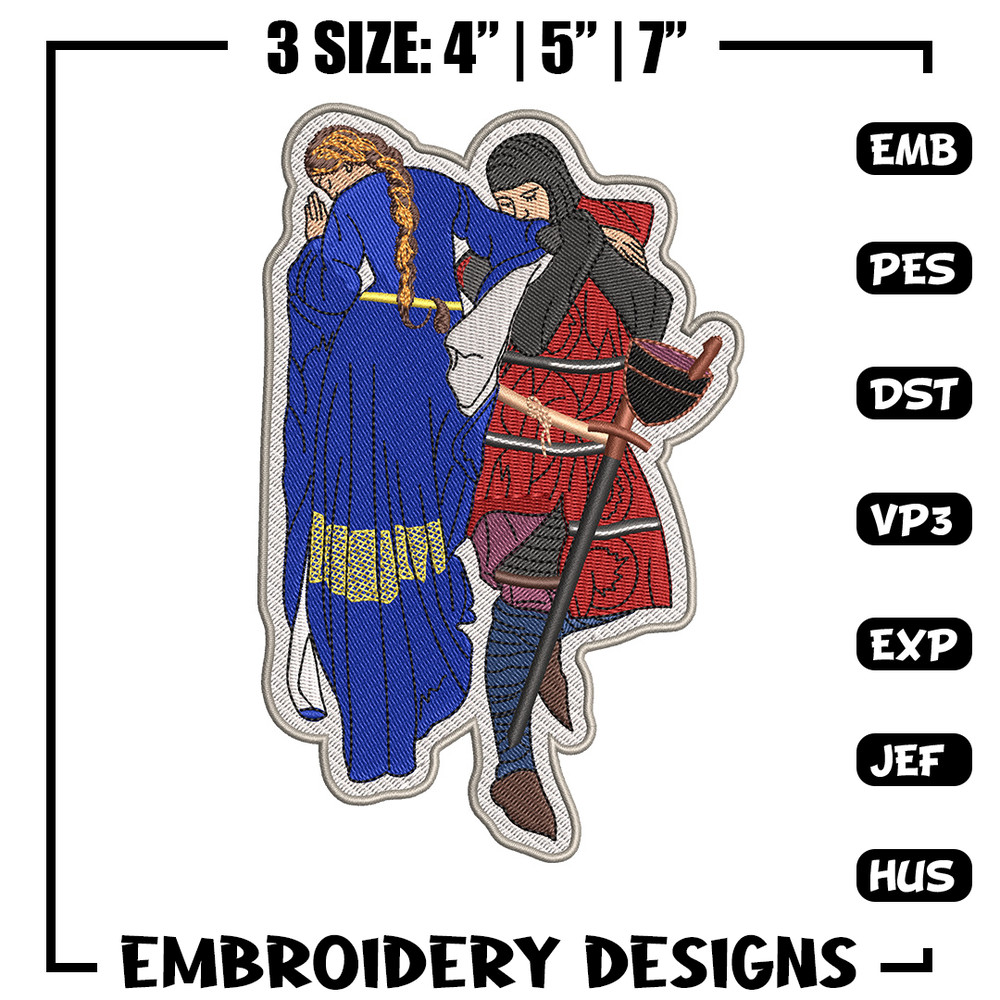 Lady and man embroidery design, Logo embroidery, Embroidery file, Embroidery shirt, Emb design, Digital download.jpg