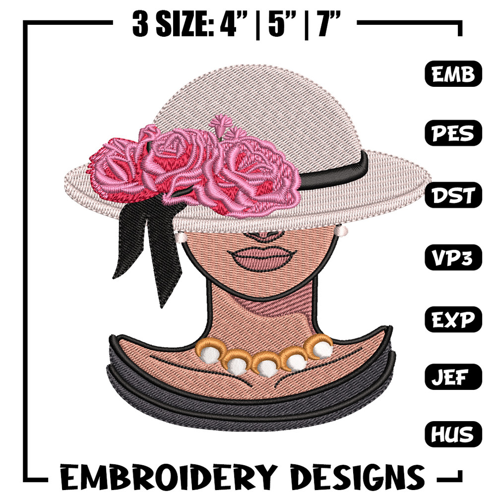Lady embroidery design, Lady embroidery, logo design, embroidery file, logo shirt, embroidery logo, Digital download..jpg