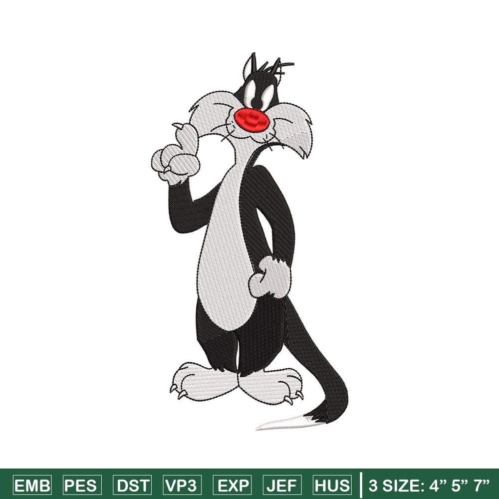 Cat cartoon embroidery design, Cartoon embroidery, Embroidery file, Embroidery shirt, Emb design, Digital download.jpg