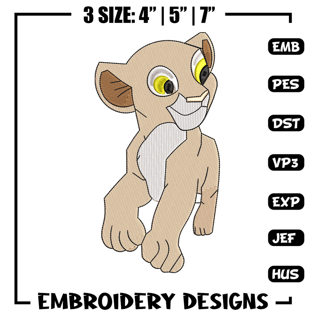 Lion cartoon embroidery design, Lion king embroidery, Emb design, Embroidery shirt, Embroidery file, Digital download.jpg