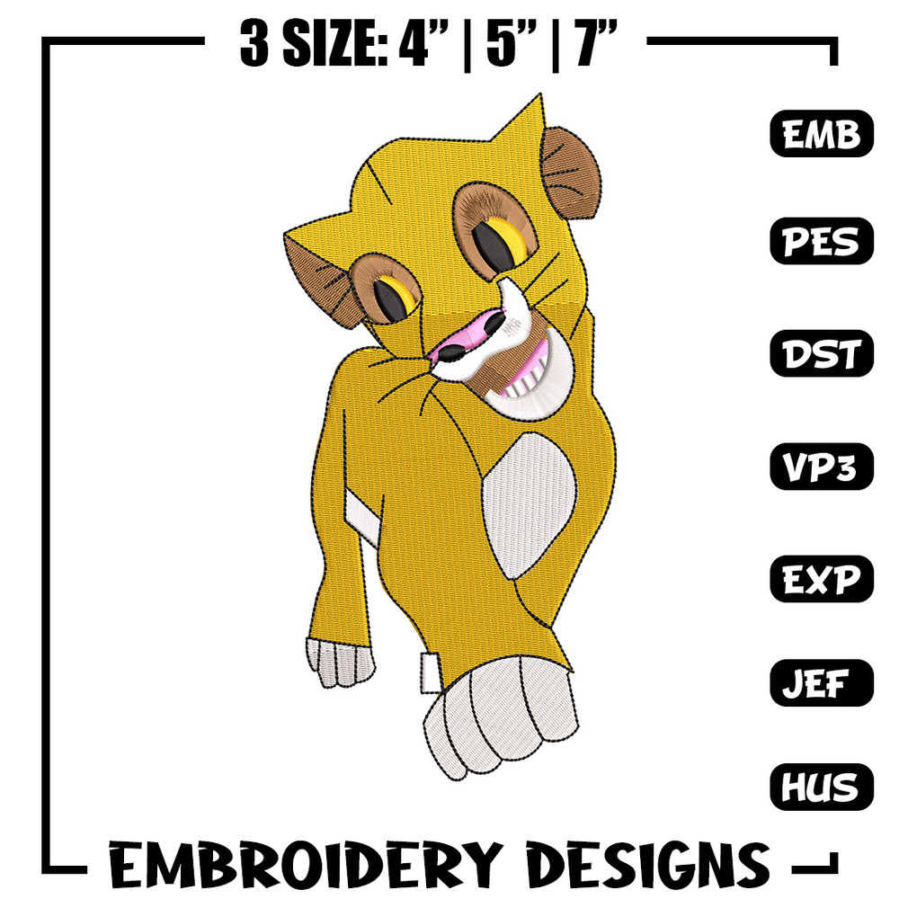 Lion child embroidery design, Lion king embroidery, Emb design, Embroidery shirt, Embroidery file, Digital download.jpg
