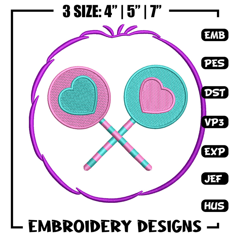 Lollipop circle embroidery design, Lollipop embroidery, Embroidery file, Embroidery shirt, Emb design, Digital download.jpg