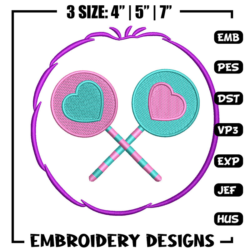 Lollipop circle embroidery design, Lollipop embroidery, Embroidery file, Embroidery shirt, Emb design, Digital download.jpg
