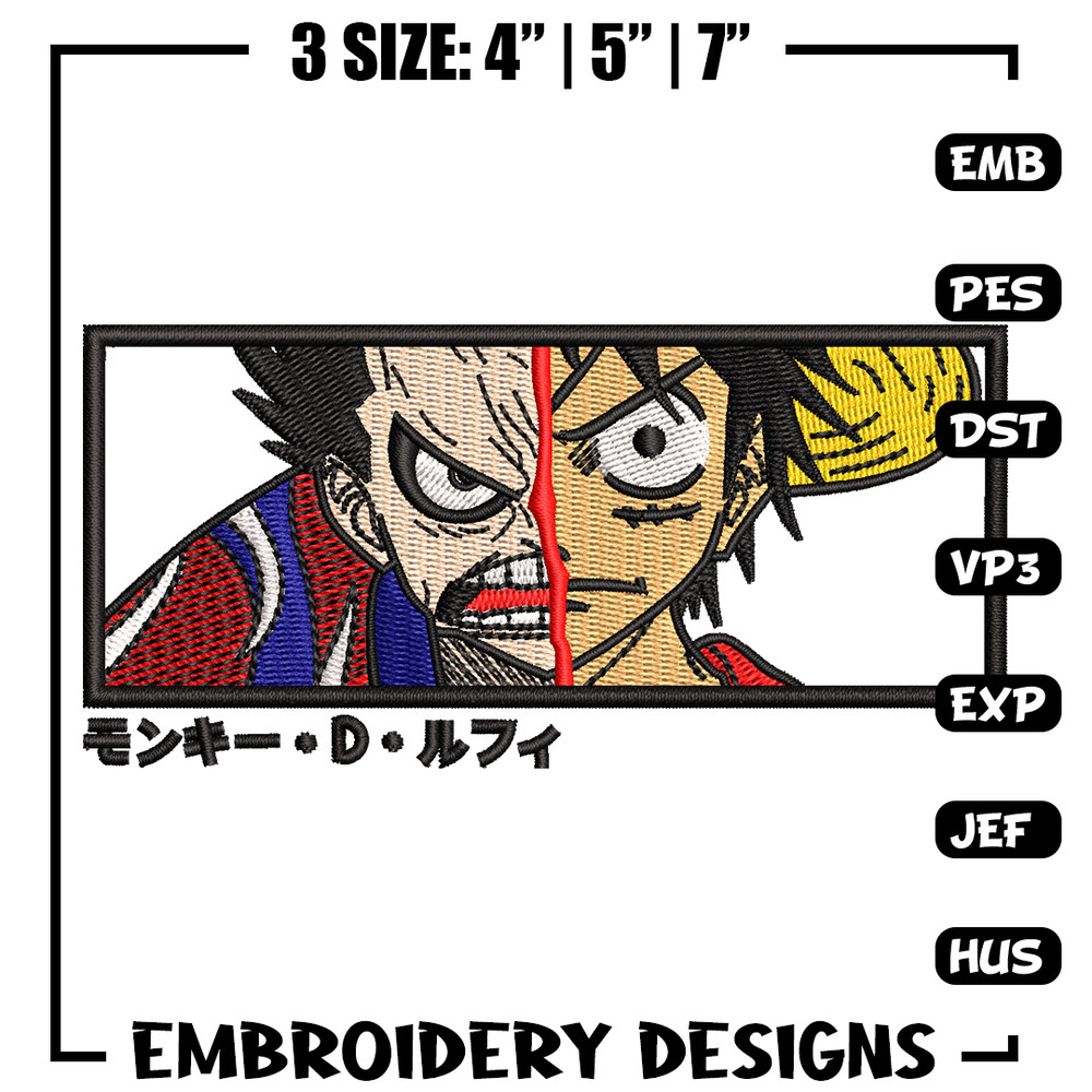 Luffy gear 4 embroidery design, One piece embroidery, Embroidery file, Embroidery shirt, Emb design, Digital download.jpg