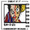 Luffy gear 4 X Luffy embroidery design, one piece embroidery, anime design, embroidery file, Digital download..jpg