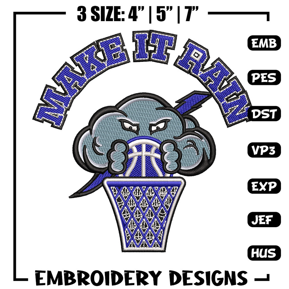 Make it rain embroidery design, Basketball embroidery, Embroidery file, Embroidery shirt, Emb design,Digital download.jpg