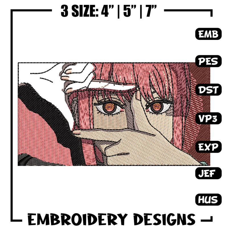 Makima box embroidery design, Chainsaw man embroidery, Embroidery file, Embroidery shirt, Emb design, Digital download.jpg