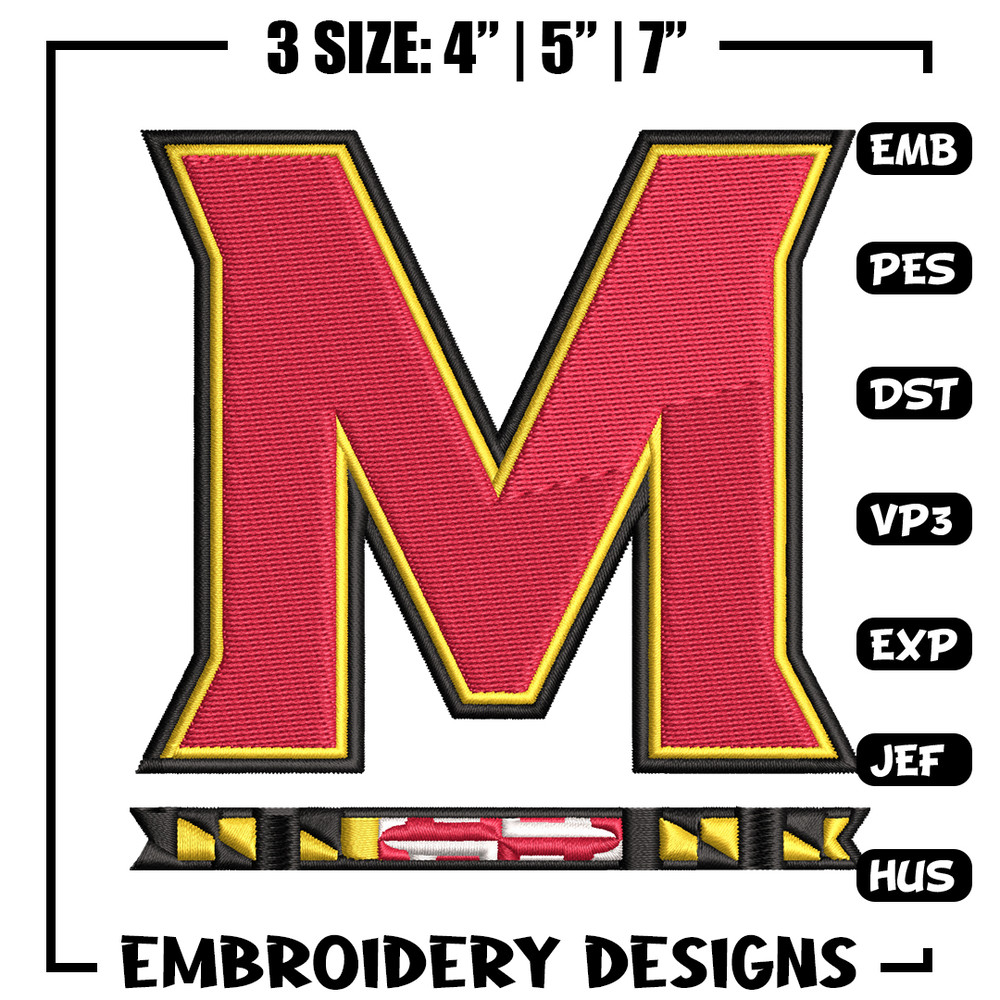 Maryland Terrapins embroidery design, Maryland Terrapins embroidery, logo Sport, Sport embroidery, NCAA embroidery..jpg