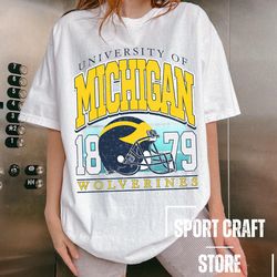 vintage michigan crewneck t-shirt, distressed michigan shirt, illinois fan crewneck michigan, illinois gift, college swe