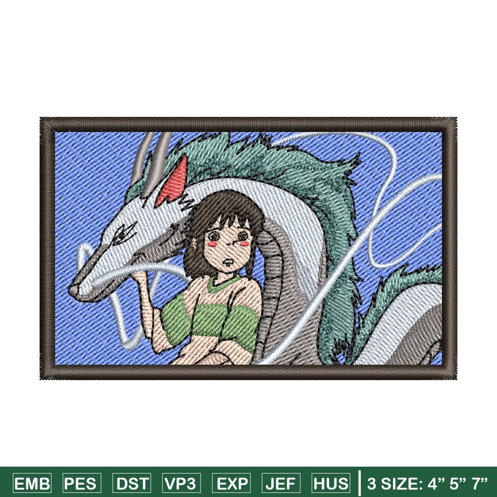 Chihiro embroidery design, Ghibli embroidery, Anime design, Embroidery shirt, Embroidery file,Digital download.jpg