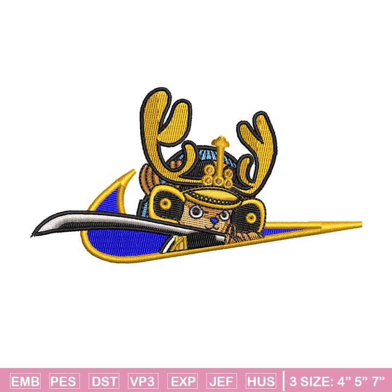 Chopper nike embroidery design, One piece embroidery, Nike design, Embroidery shirt, Embroidery file, Digital download.jpg