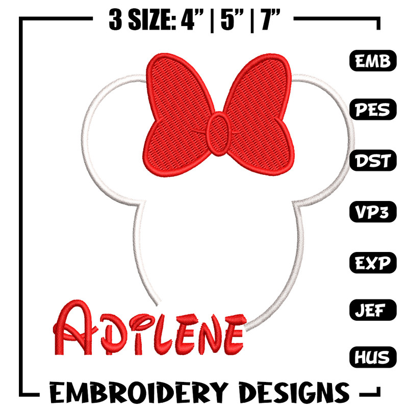 Minnie Mouse head embroidery design, Minnie Mouse head embroidery, Logo shirt, Disney embroidery, Digital download.jpg
