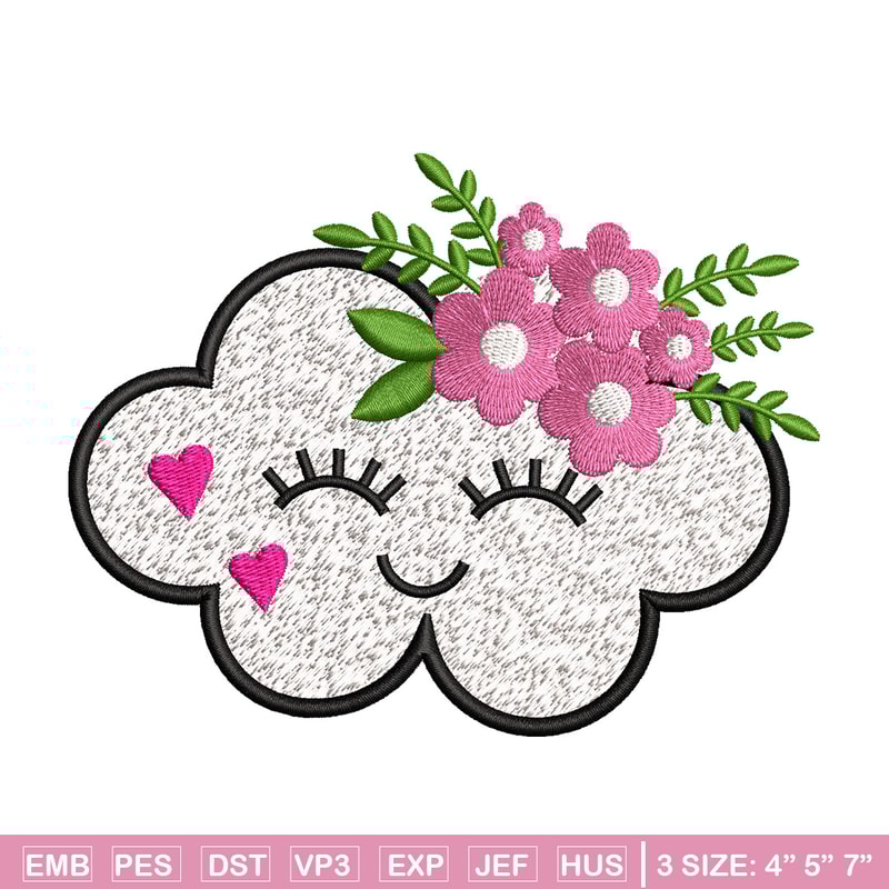 Cloud cute embroidery design, Cloud embroidery, Embroidery file, Embroidery shirt, Emb design, Digital download.jpg