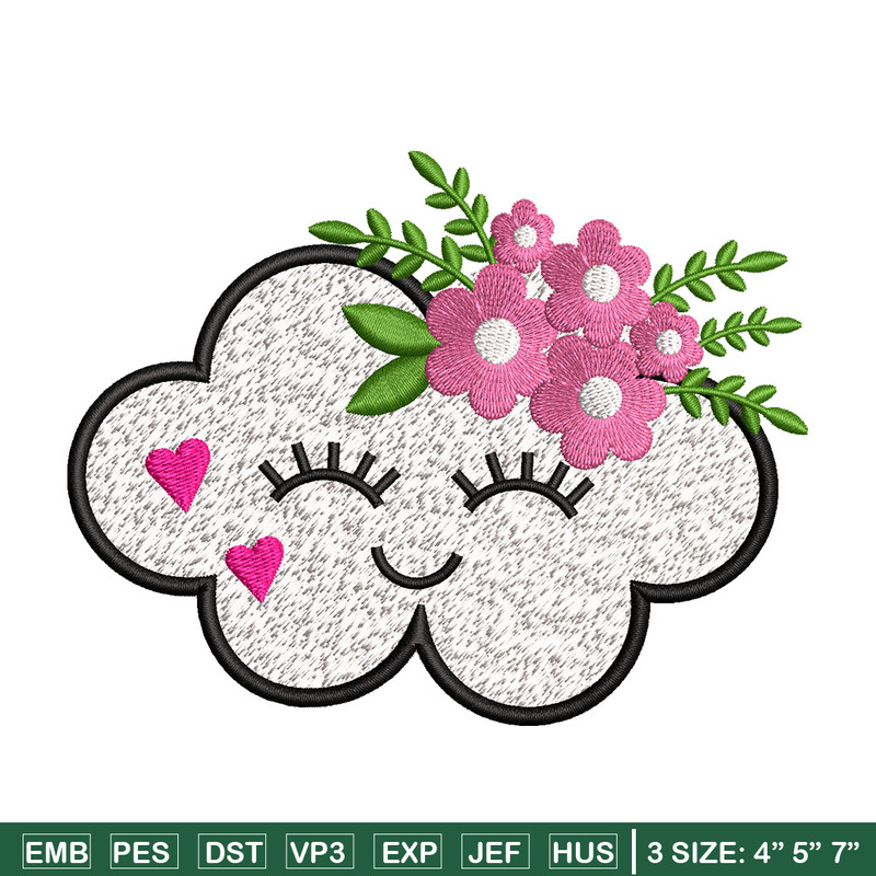 Cloud cute embroidery design, Cloud embroidery, Embroidery file, Embroidery shirt, Emb design, Digital download.jpg
