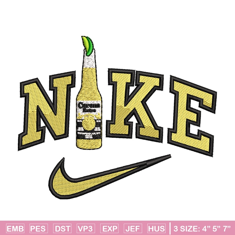 Corona x nike embroidery design, Nike embroidery, Embroidery file, Embroidery shirt, Emb design, Digital download.jpg