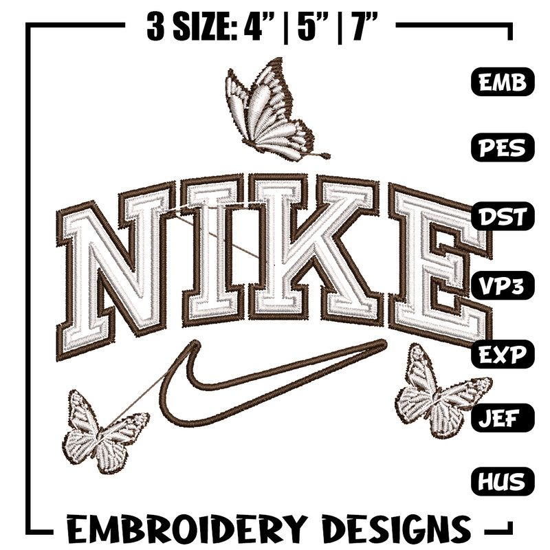 Nike butterfly embroidery design, logo embroidery, logo design, logo shirt, digital download.jpg