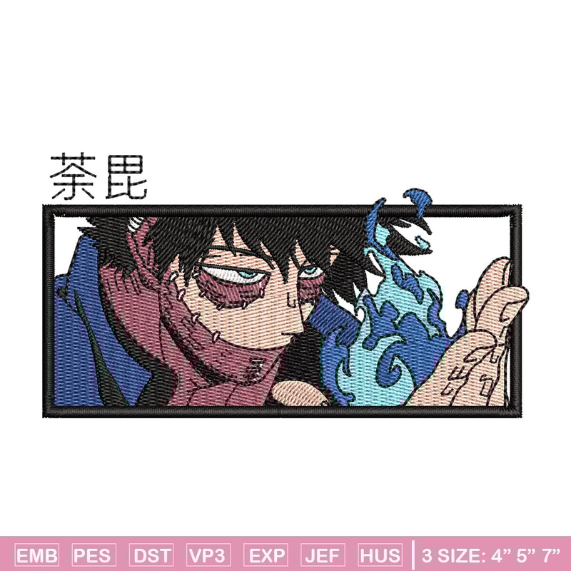 Dabi rectangle embroidery design, Mha embroidery, Anime design, Embroidery shirt, Embroidery file, Digital download.jpg