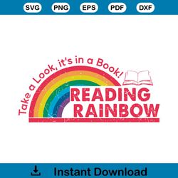 take a look its in a book svg reading rainbow svg file