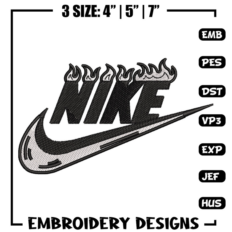 Nike flame embroidery design, Flame embroidery, Nike design, Embroidery shirt, Embroidery file, Digital download.jpg