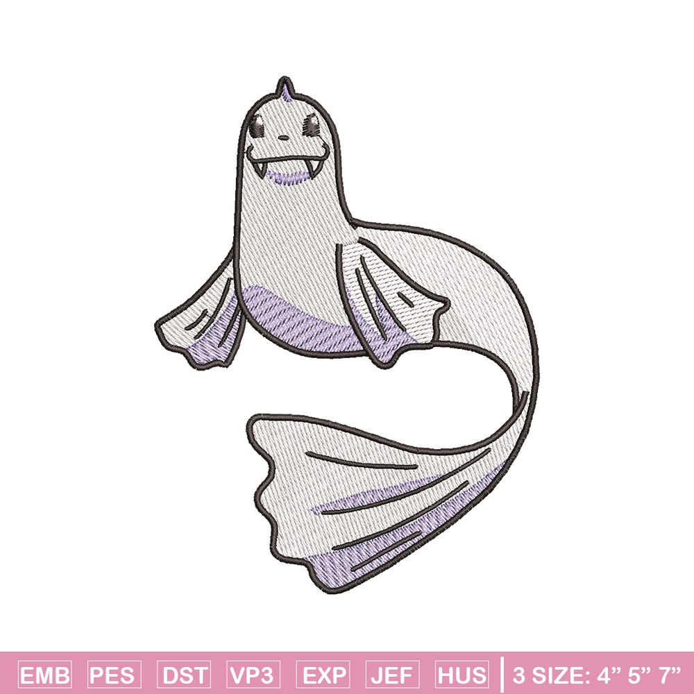 Dewgong embroidery design, Pokemon embroidery, Anime design, Embroidery shirt, Embroidery file,Digital download.jpg