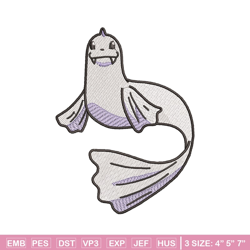 Dewgong embroidery design, Pokemon embroidery, Anime design, Embroidery shirt, Embroidery file,Digital download.jpg