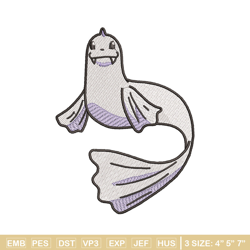 Dewgong embroidery design, Pokemon embroidery, Anime design, Embroidery shirt, Embroidery file,Digital download.jpg