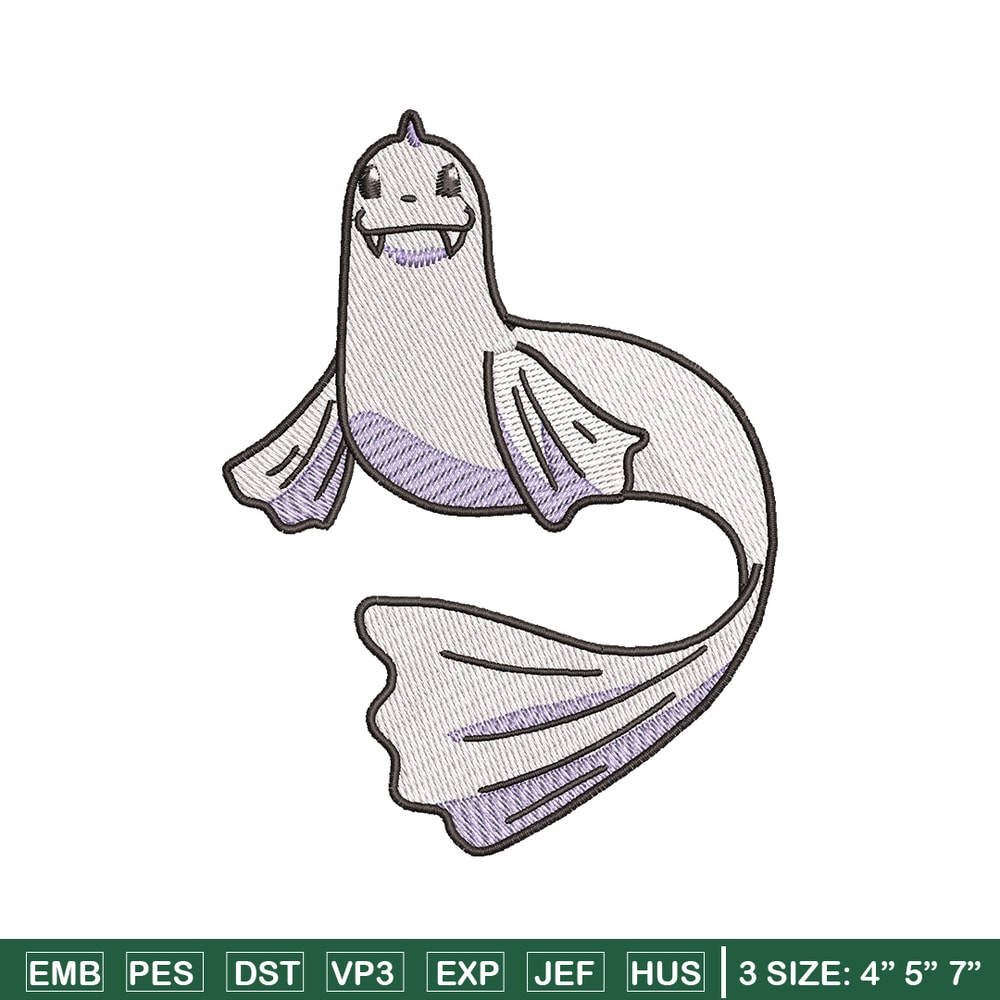 Dewgong embroidery design, Pokemon embroidery, Anime design, Embroidery shirt, Embroidery file,Digital download.jpg