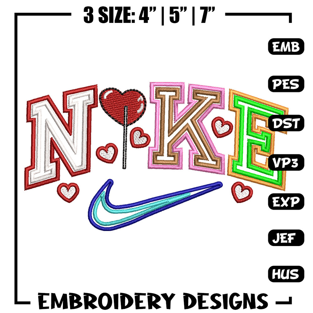 Nike red heart embroidery design, Logo embroidery, Nike design, Embroidery shirt, Embroidery file, Digital download.jpg