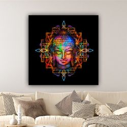 buddha canvas, asian wall art, buddha wall art, meditation canvas, buddha poster, buddhist print, meditation wall art,-2