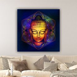 buddha canvas, asian wall art, buddha wall art, meditation canvas, buddha poster, buddhist print, meditation wall art,