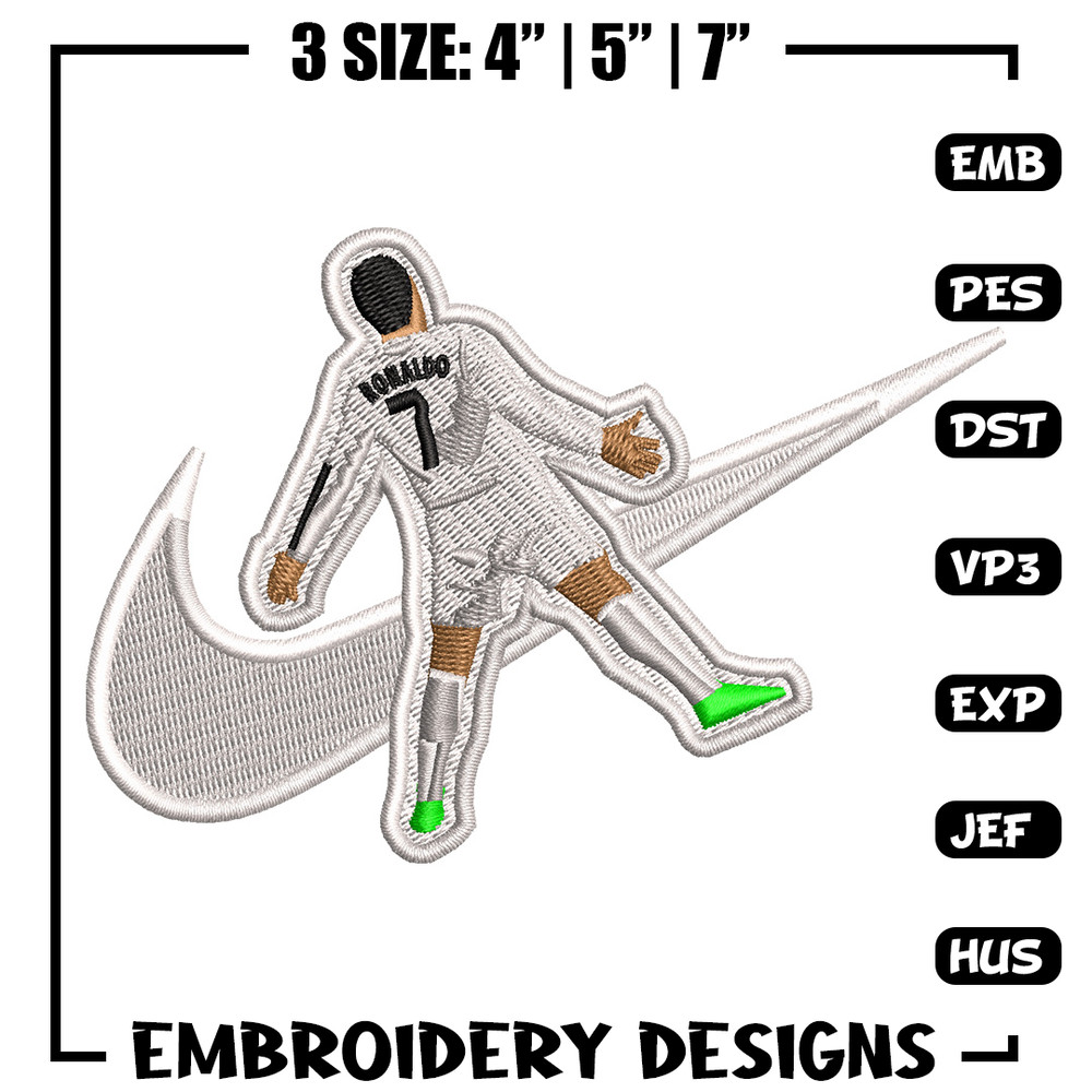 Nike ronaldo embroidery design, Ronaldo embroidery, Nike design, Embroidery shirt, Embroidery file, Digital download.jpg