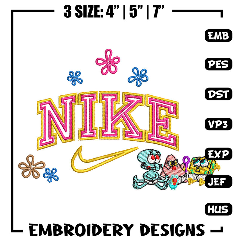 Nike spongebob embroidery design, Spongebob embroidery, Nike design, Embroidery shirt, Embroidery file, Digital download.jpg