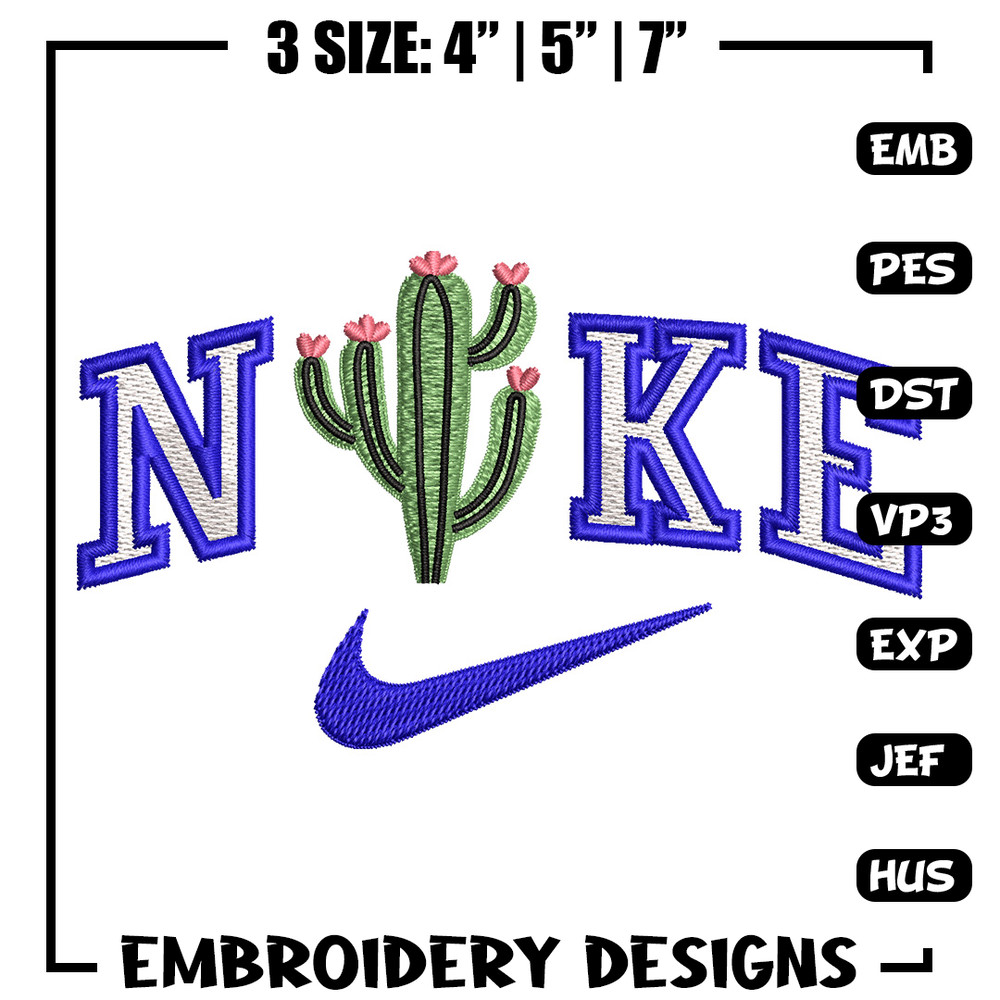 Nike x cactus embroidery design, Cactus embroidery, Nike design,Embroidery shirt, Embroidery file, Digital download.jpg
