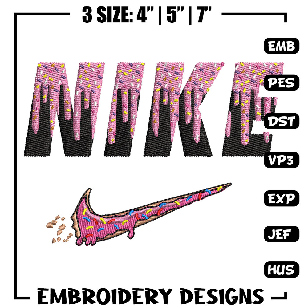 Nike x donnut embroidery design, Donut embroidery, Nike design, Embroidery shirt, Embroidery file, Digital download.jpg