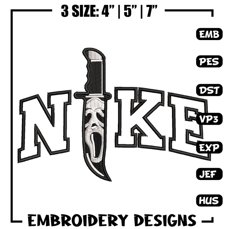 Nike x knife embroidery design, Horror embroidery, Nike design, Embroidery shirt, Embroidery file, Digital download.jpg