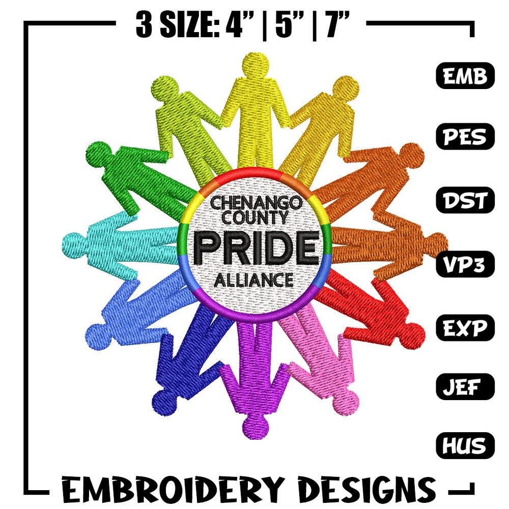 Pride embroidery design, Pride logo embroidery, Emb design, Embroidery shirt, Embroidery file, Digital download.jpg