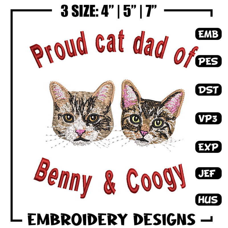 Proud cat dad embroidery design, Proud cat dad embroidery, logo design, embroidery file, logo shirt, Digital download.jpg