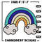 Rainbown cute embroidery design, Rainbown embroidery, Embroidery file, Embroidery shirt, Emb design, Digital download.jpg