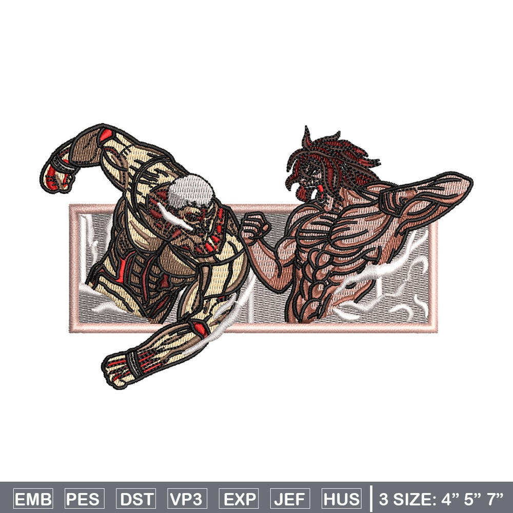 Eren x reiner embroidery design, Aot embroidery, Anime design, Embroidery shirt, Embroidery file, Digital download.zip.jpg