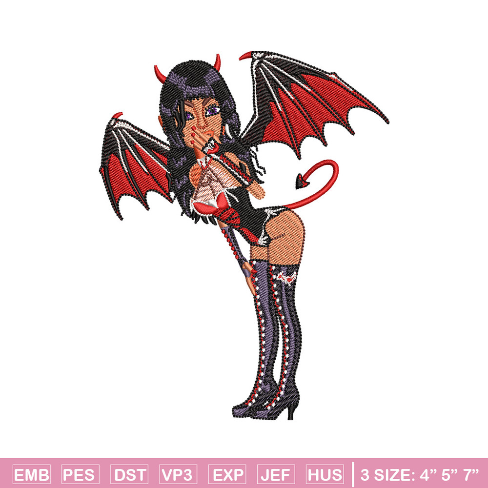 Evil girl embroidery design, Evil girl embroidery, Embroidery file,Embroidery shirt, Emb design, Digital download.jpg