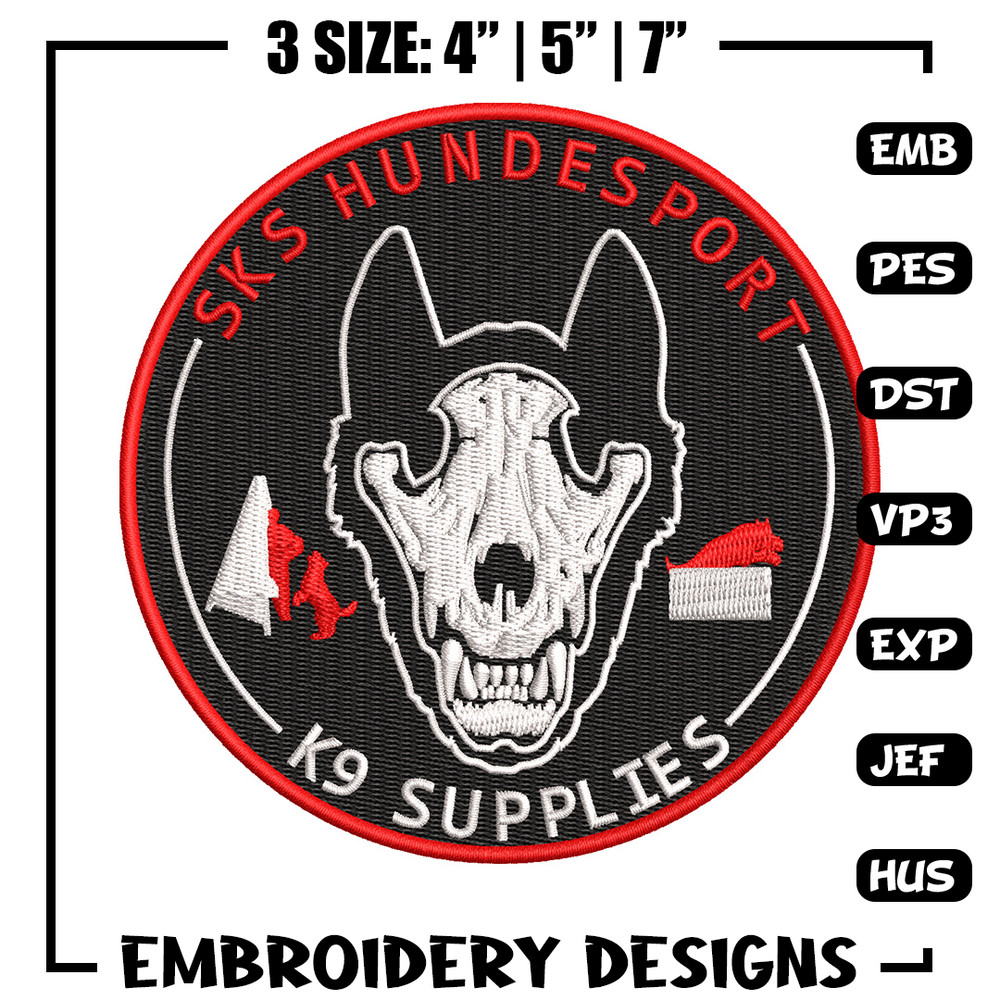 Sks hundesport embroidery design, Sks embroidery, Logo design, Embroidery shirt, Embroidery file, Digital download.jpg