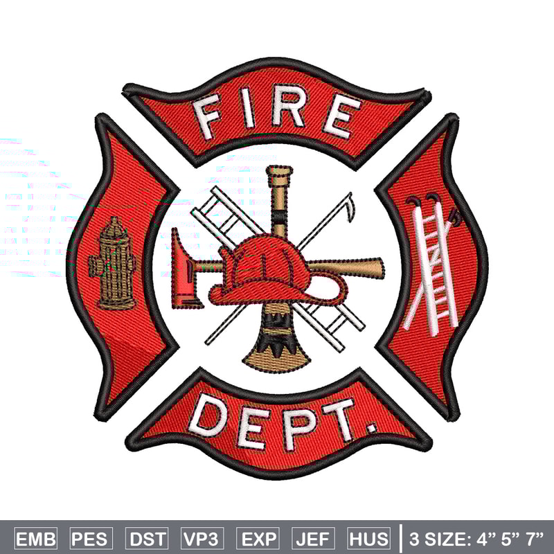 Fire dept embroidery design, Fire dept embroidery, Embroidery file, Embroidery shirt, Emb design, Digital download.jpg